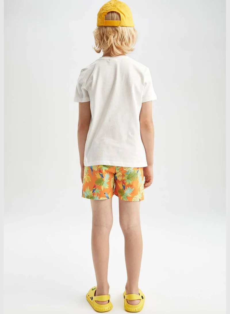 DeFacto Tie Waist Floral Print Swimming Short