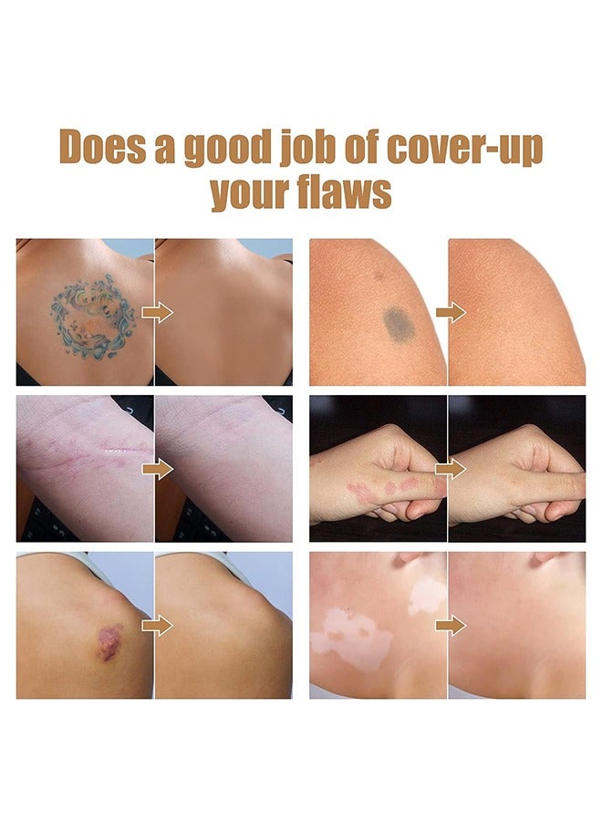 EELHOE Professional Tattoo Concealer, Waterproof Tattoo Concealer Makeup, Suitable For Dark Spots, Scars, Vitiligo, Suitable for Men and Women (Light Color 20g) - Image 5