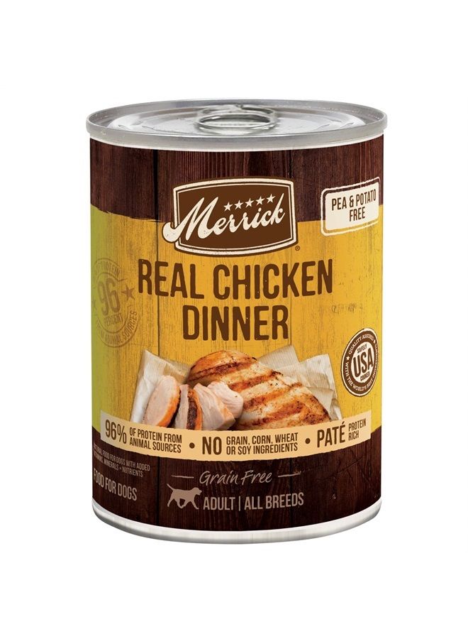 Merrick Grain Free Wet Dog Food Real Chicken Recipe - (12) 12.7 oz Cans - Image 1