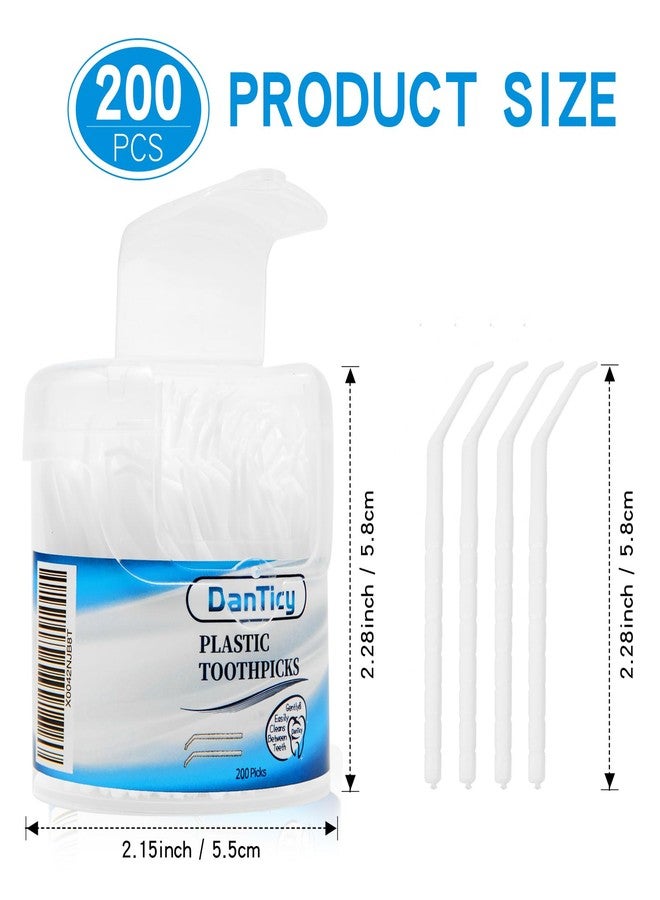 DanTicy Interdental Toothpicks, Disposable Plastic Curved Hook Toothpicks, Ultra Teeth Cleaning Tool for Daily Care of Removes Plaque and Debris Between Your Teeth 200PCS (Pack of 1) - Image 2