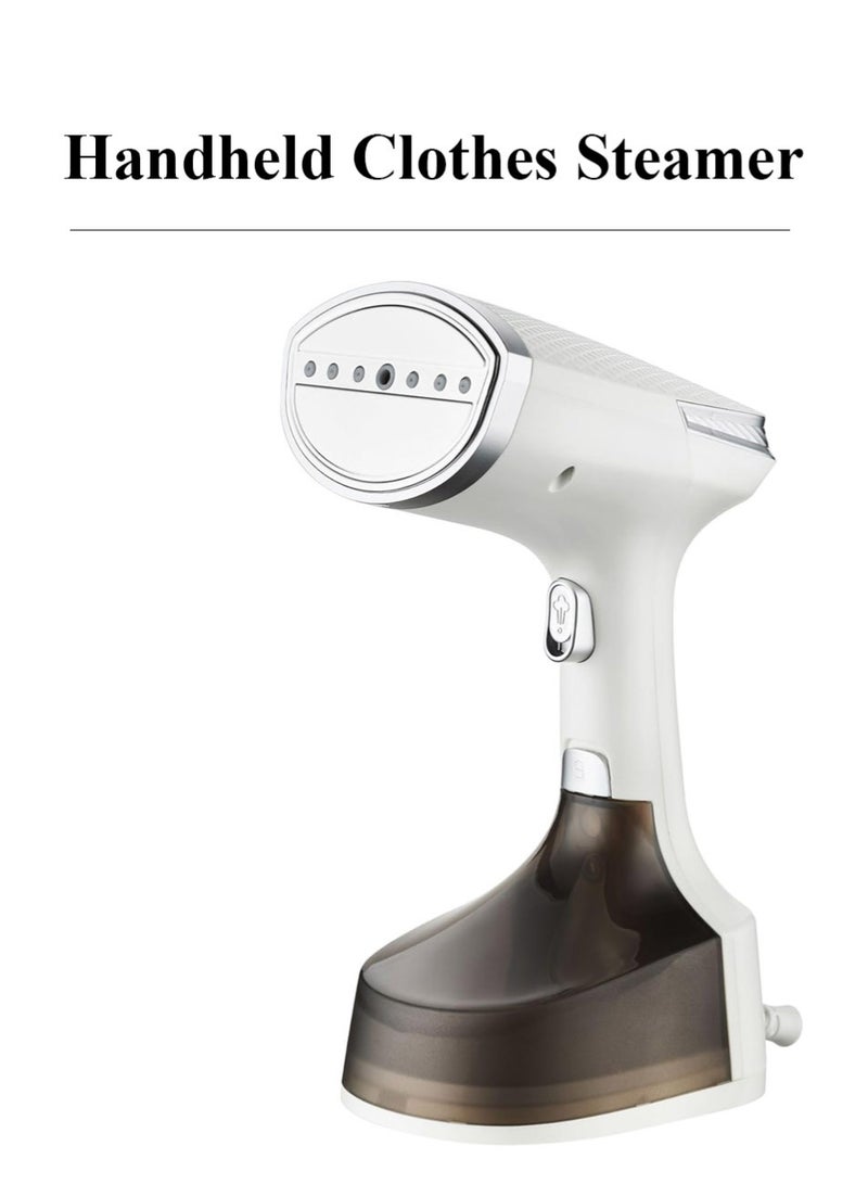 Steamer for Clothes, Handheld Clothes Steamer, 1600W Garment Steamer with 300ml Detachable Water Tank, 30s Fast Heat-up, Auto-Off, Steam Iron Fabric Wrinkle Remover with Brush (White) - Image 1