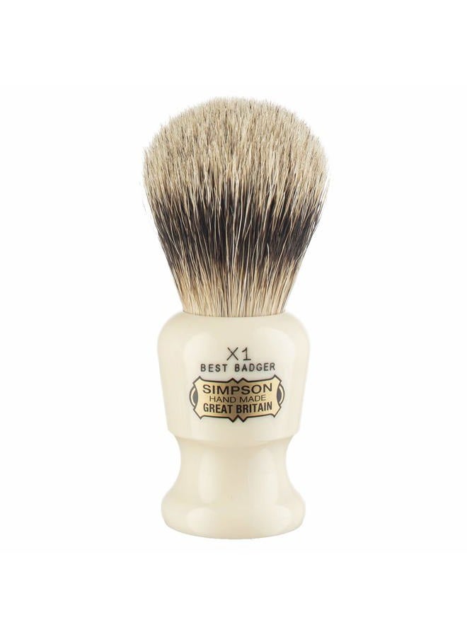 Simpson Shaving Brushes Commodore Best Badger Brush- Simpson Shaving Brushes - Faux Ivory Handle (X1 Best) - Image 3