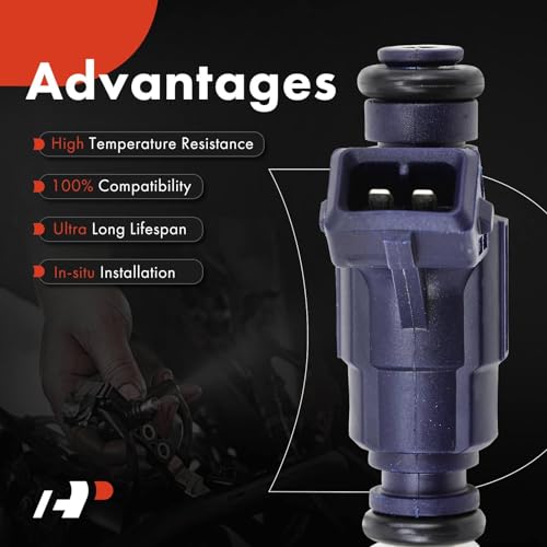 A-Premium Fuel Injectors Compatible with Mercedes-Benz C240, C320, CLK320, E320, ML320, SLK320 & Chrysler Crossfire, 2.6L 3.2L, Replace# 1120780149, 0280156014 - Image 3