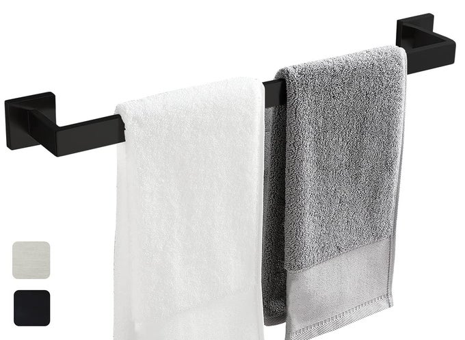 24 INCH TOWEL BAR FOR BATHROOMS 12162024283236 INCH STAINLESS STEEL 304 MATTE BLACK TOWEL HOLDER MODERN SQUARE TOWEL ROD RUSTPROOF WALL MOUNT 1 MATTE BLACK 24 INCH