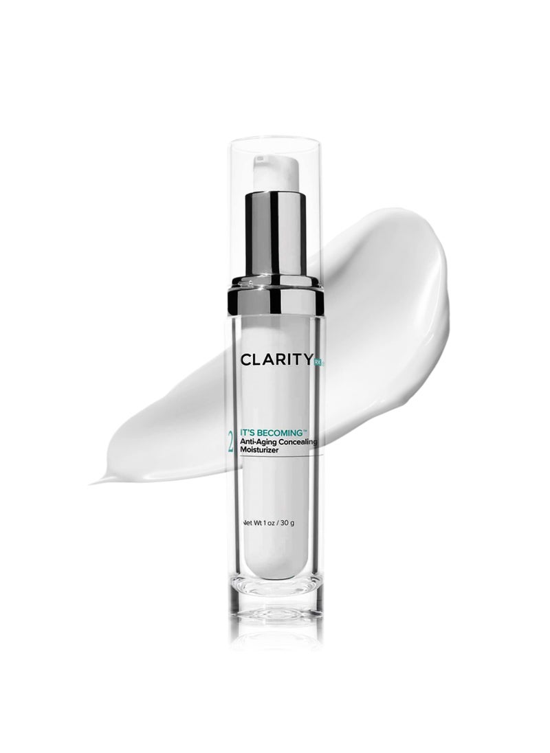 ClarityRx - ClarityRx It's Becoming Anti Aging Tinted Moisturizer, Plant Based Concealer for All Skin Tones, Paraben Free, Natural Skin Care (1 oz) - Image 1