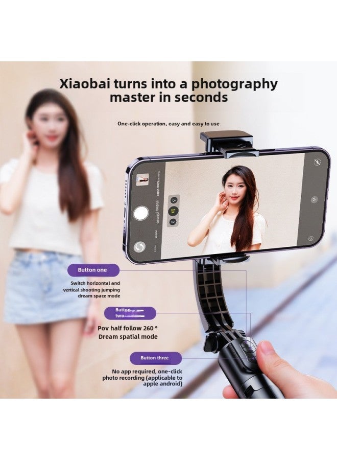 Mobile Phone Stabilizer Anti-shake Single-axis Selfie Stick Bluetooth Live Photography Fill Light Beauty Tripod Bracket-Color:L18 Anti-shake Tripod Selfie Stick-Black  - Image 5