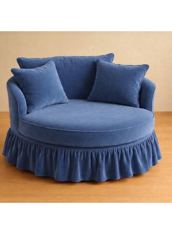 Darif Modern lounge chair, circular, made of Swedish wood - Image 1
