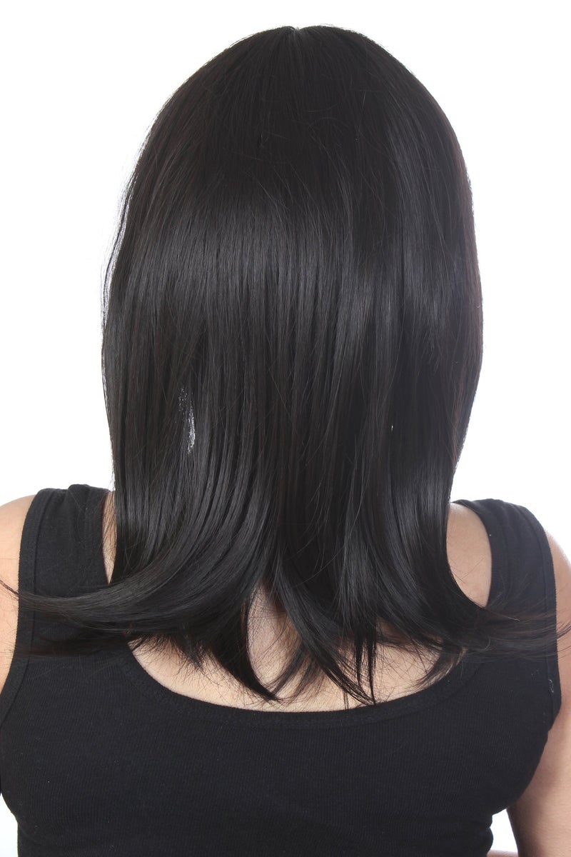 Ritzkart Hair Wig Feel Synthetic Straight Style, Black, - Image 3