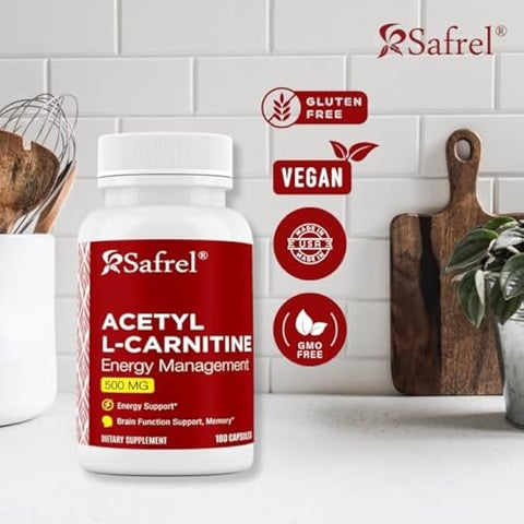 Safrel Safrel Acetyl L-Carnitine 500mg, Brain and Energy Support Supplement, ALCAR for Cognitive Function and Cellular Energy, 180 Capsules | Best Price KSA | Riyadh, Jeddah Safrel Safrel Acetyl L-Carnitine 500mg, Brain and Energy Support Supplement, ALCAR for Cognitive Function and Cellular Energy, 180 Capsules | Best Price KSA | Riyadh, Jeddah