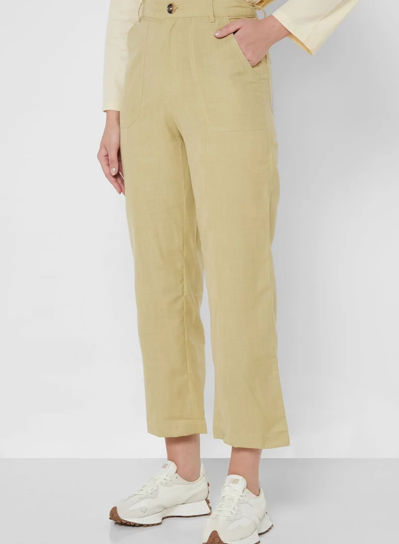 Khizana Pocket Detail High Waist Pants