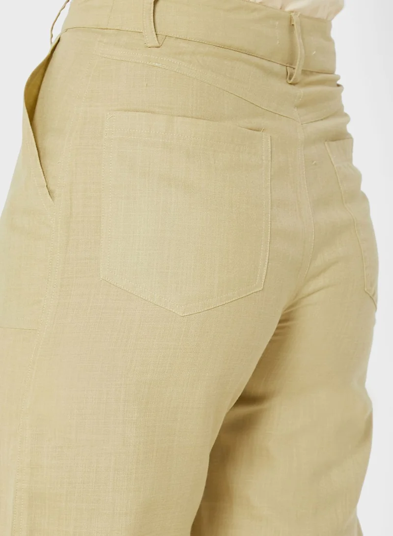 Khizana Pocket Detail High Waist Pants