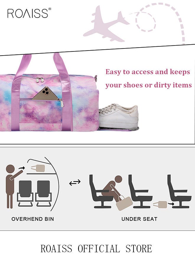 roaiss - New Trend Travel Duffel Bag Sports Gym Tote Bag Shoulder Crossbody Overnight Bag for Women Men Weekender Labor Delivery Bag - Image 1