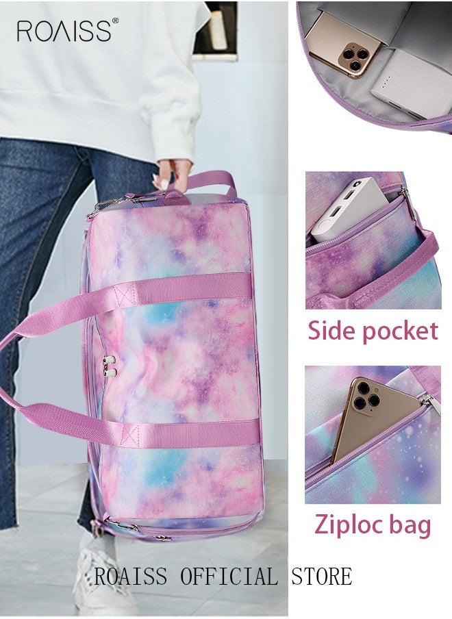 roaiss - New Trend Travel Duffel Bag Sports Gym Tote Bag Shoulder Crossbody Overnight Bag for Women Men Weekender Labor Delivery Bag - Image 1