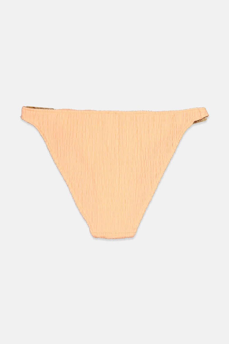Reserved Women Shirred Pull On Bikini Bottom, Coral - Image 2