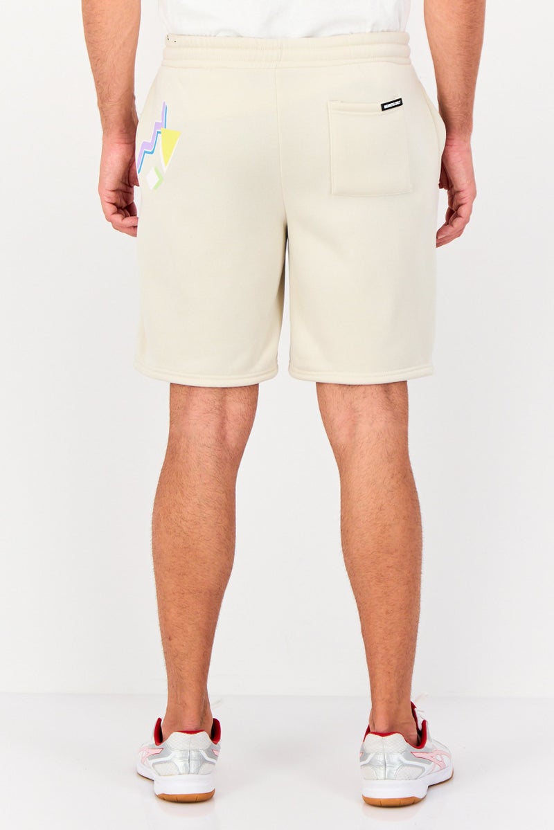 MEMBERS ONLY Men Graphic Print Basic Shorts, Beige - Image 4