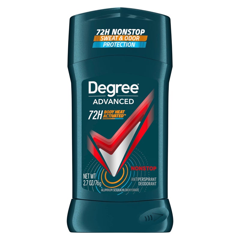 Degree Men Antiperspirant Deodorant Nonstop 72-Hour Sweat and Odor Protection Antiperspirant For Men With Body Heat Activated Technology 2.7 oz - Image 1