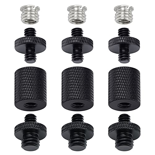 Frgyee 12 Pcs 1/4" & 3/8" Camera Screw Adapter Set - DSLR, GoPro, Flash & Light Stand Mounts - Image 1