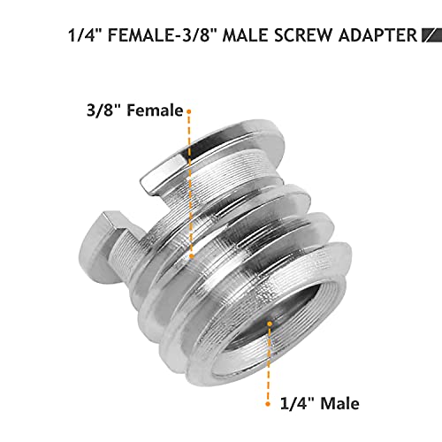 Frgyee 12 Pcs 1/4" & 3/8" Camera Screw Adapter Set - DSLR, GoPro, Flash & Light Stand Mounts - Image 4