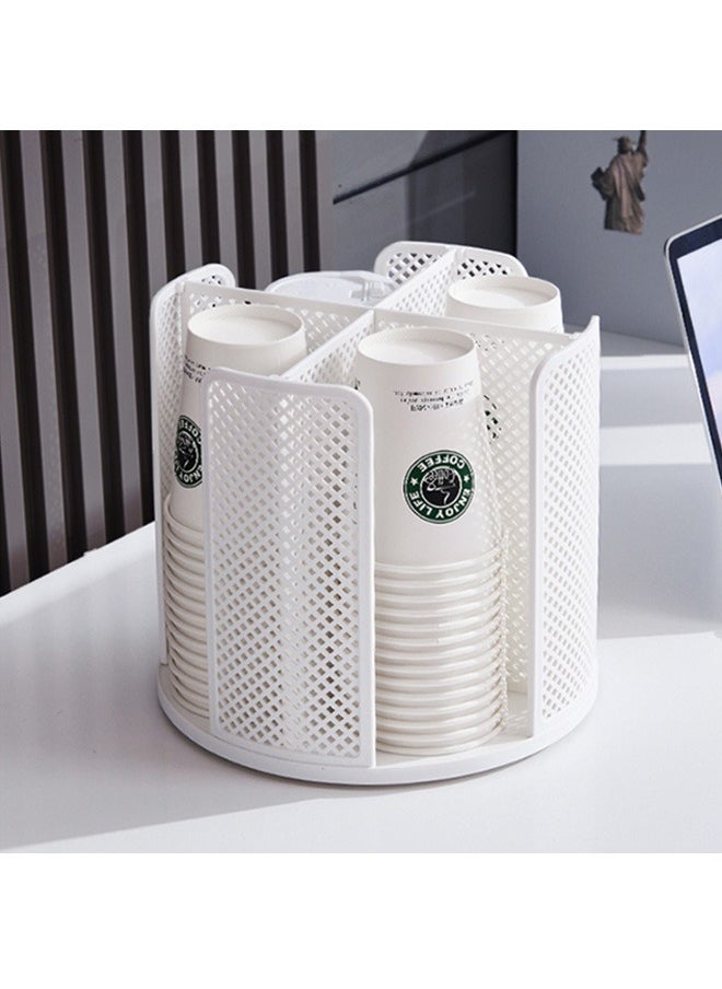 Arabest - Coffee Cups Base Holder White Plastic holder Tables Corner Coffee Machine - Image 1
