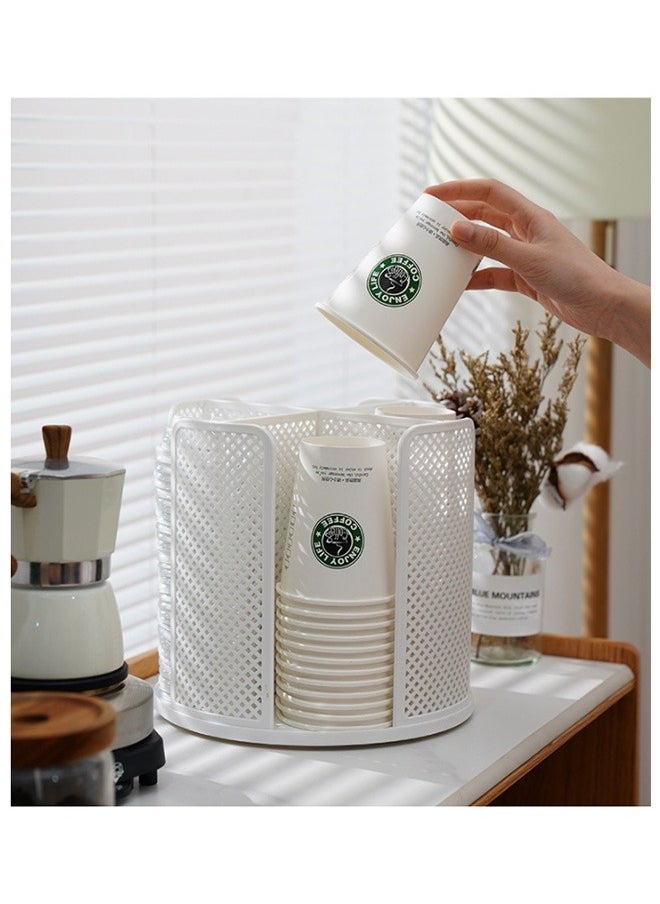 Arabest - Coffee Cups Base Holder White Plastic holder Tables Corner Coffee Machine - Image 1