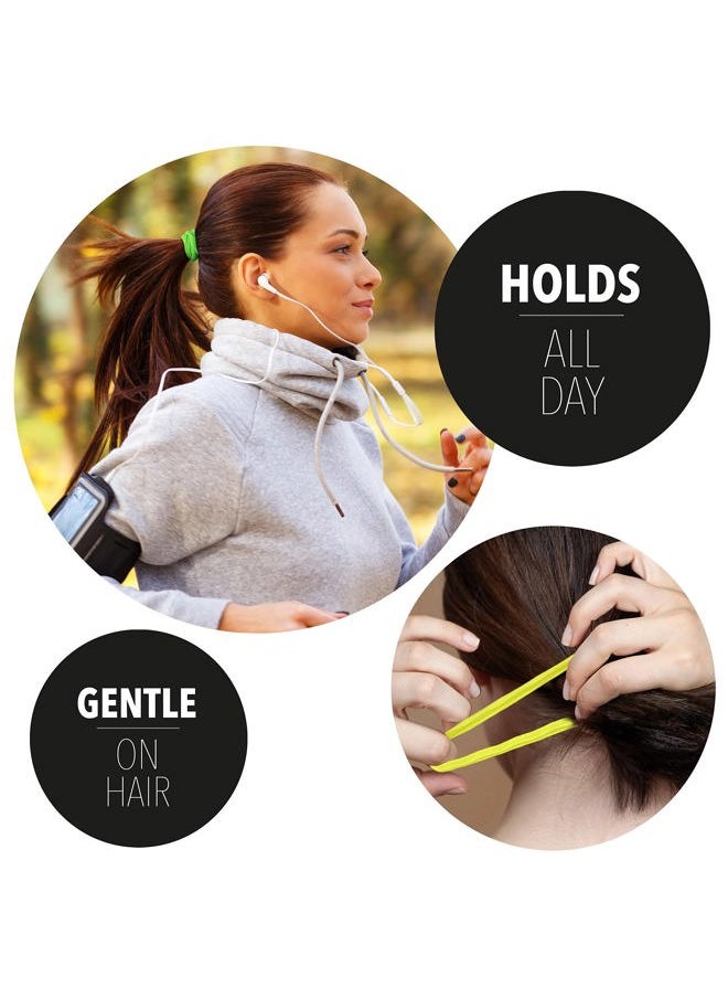 Expressions - Expressions 18pc Waved Ponytail Elastic Set in Bright Colors - Ponytail Holders Hair Ties Value Pack - Colorful Ponytail Holders Wavy Textured Hair Ties For Women - Image 1