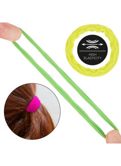 Expressions Expressions 18pc Waved Ponytail Elastic Set in Bright Colors - Ponytail Holders Hair Ties Value Pack - Colorful Ponytail Holders Wavy Textured Hair Ties For Women  - Image 5