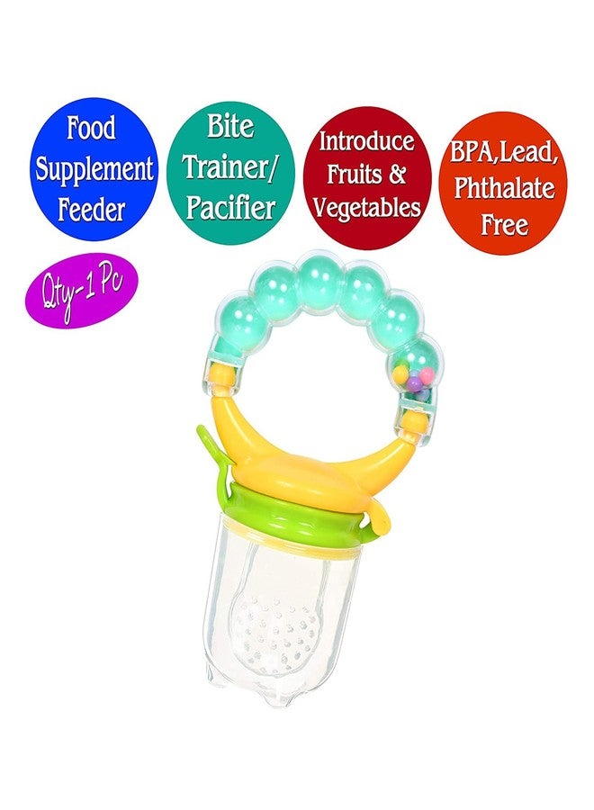 Joy Buzz Baby Feeding Product | Silicone Squeezy Food Feeder Bottle with Spoon & Finger Toothbrush for (Pack of 3, Green-2) - Image 5