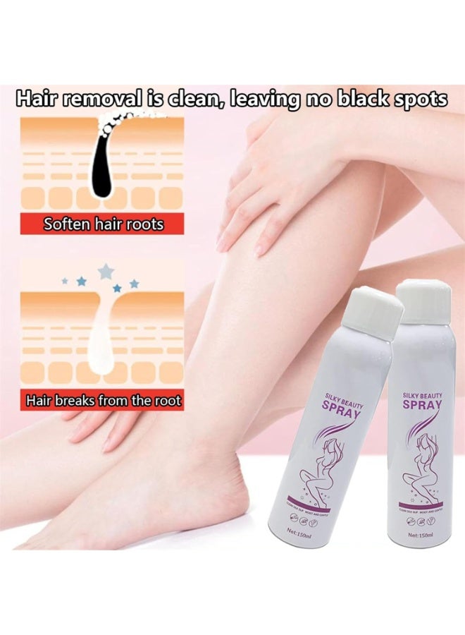 KINGYES بخاخ إزالة الشعر من Silky Beauty Body Leg Arm Underarm Hair Remover سهل الاستخدام للنساء والفتيات، رغوة إزالة الشعر بالفقاعات - Image 3