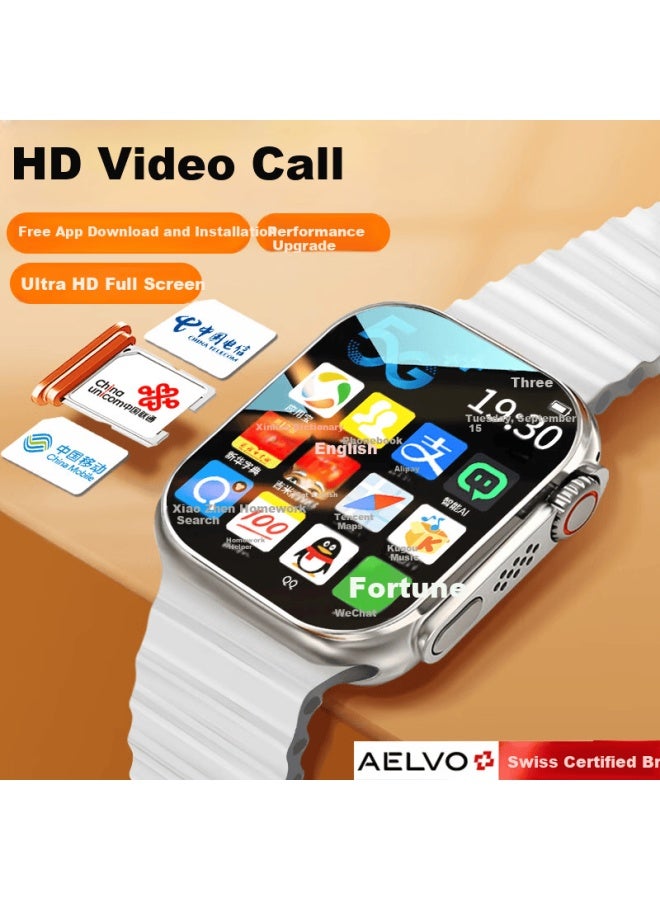 Aelvo Huawei Harmonyos Apple Ios Compatible Smart Gps Kids Phone Watch For Elementary To High School Students With Sim Card Slot, Video Call, Full Network, Uni