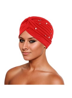 Beaded Indian Hat - Red