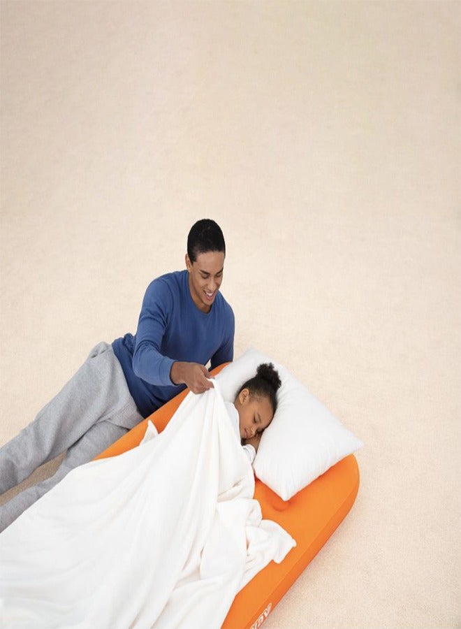 Bestway سرير هوائي دريوزي دريمر مع مضخة يدويّة 158 سم × 89 سم × 18 سم 26-67918-برتقالي - Image 1