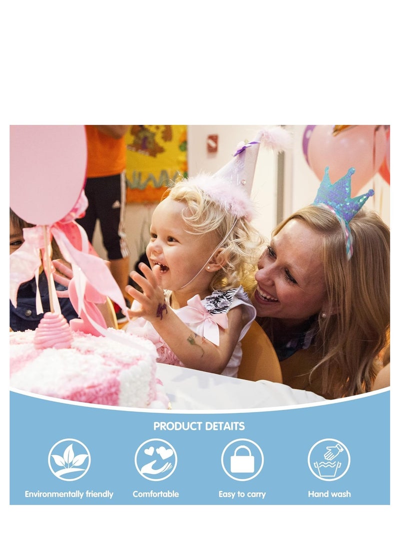 KASTWAVE 5 Packs Princess Crown Headband for Girls, Princess Party Favor, Kids Birthday Party Favors, Sequin Cown Headband Accessories, Dress up Women's Birthday - Image 3