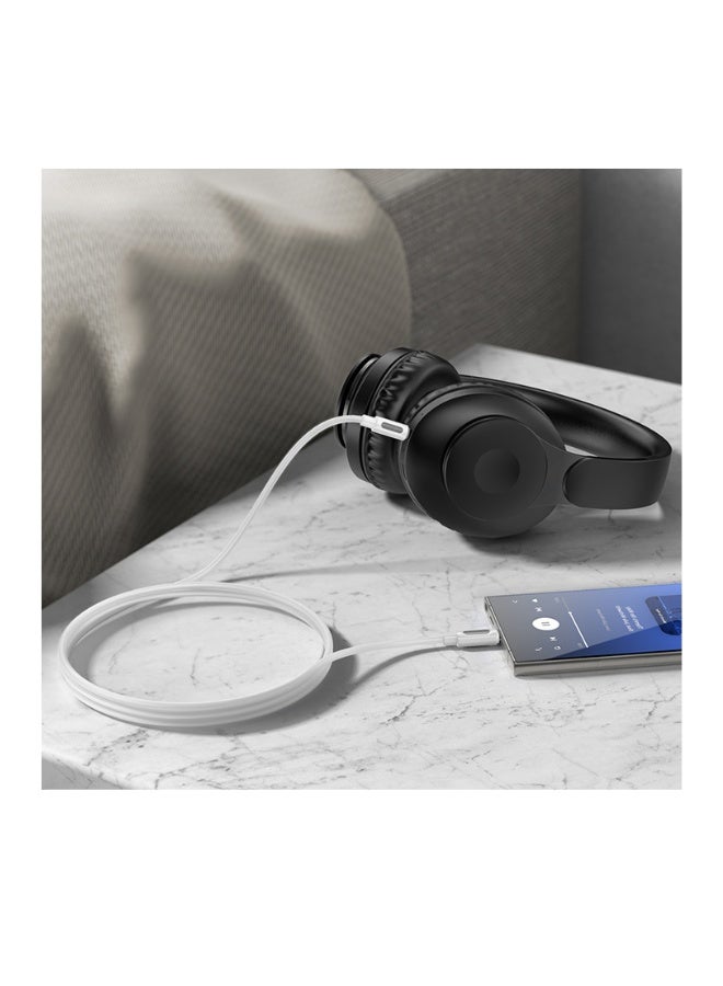 بوروفون Borofone Cable AUX BL20 - jack 3,5mm to Type C - 1 metr white - Image 3