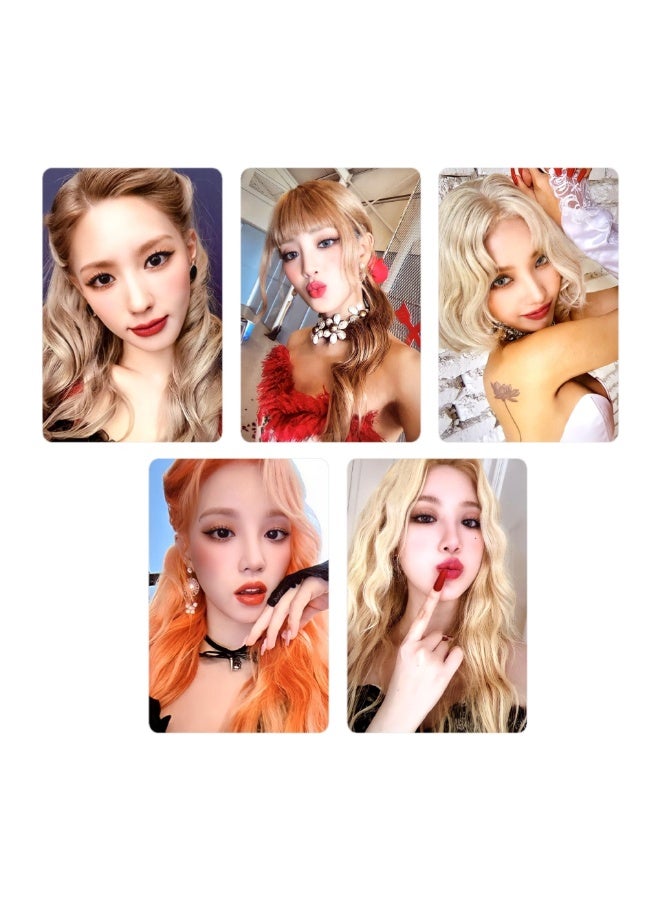 NIBEMINENT 5 Pcs Kpop (G)I-DLE I Love Lomo Cards Card For Fans Collection Gifts