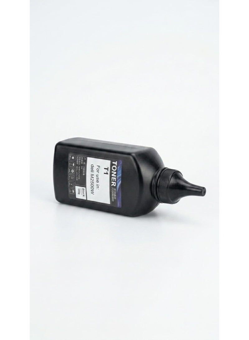 Deli T1 Black Toner Powder Refill 140g compatible with Deli M2500W | 5000 Page Yield, Precision Nozzle Tip, Laser Printer Refill, Sharp Text & Graphics, A4 Media Support - Image 2