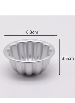 KIIUMI 6 pieces pudding mold aluminum baking cup cupcake mold muffin tin non-stick pudding dish egg tart mold baking tool suitable for kitchen mini pie tin  - Image 3