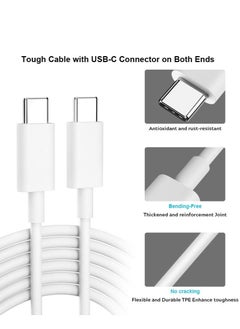 Generic USB C Charge Cable, COOYA USB C to USB C Cable Pixel 4 7 Pro Charger Cable, 6FT Type C Cable Fast Charge USB C Cord for Google Pixel 6 6a 5 4a 3a 4XL for iPad Pro 2022 Samsung S22 Note 20 10 S20 Ultra  - Image 3