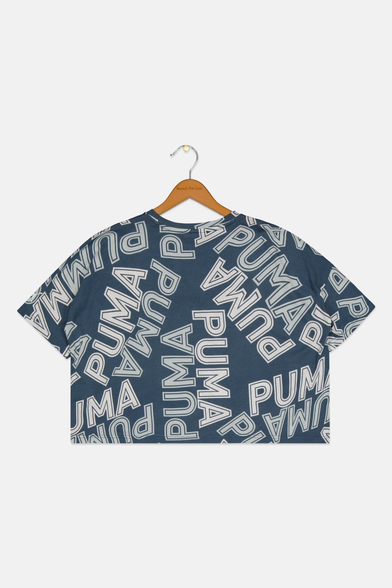 PUMA Women Sportswear Fit Short Sleeves Training Top, Slate Blu - Image 2