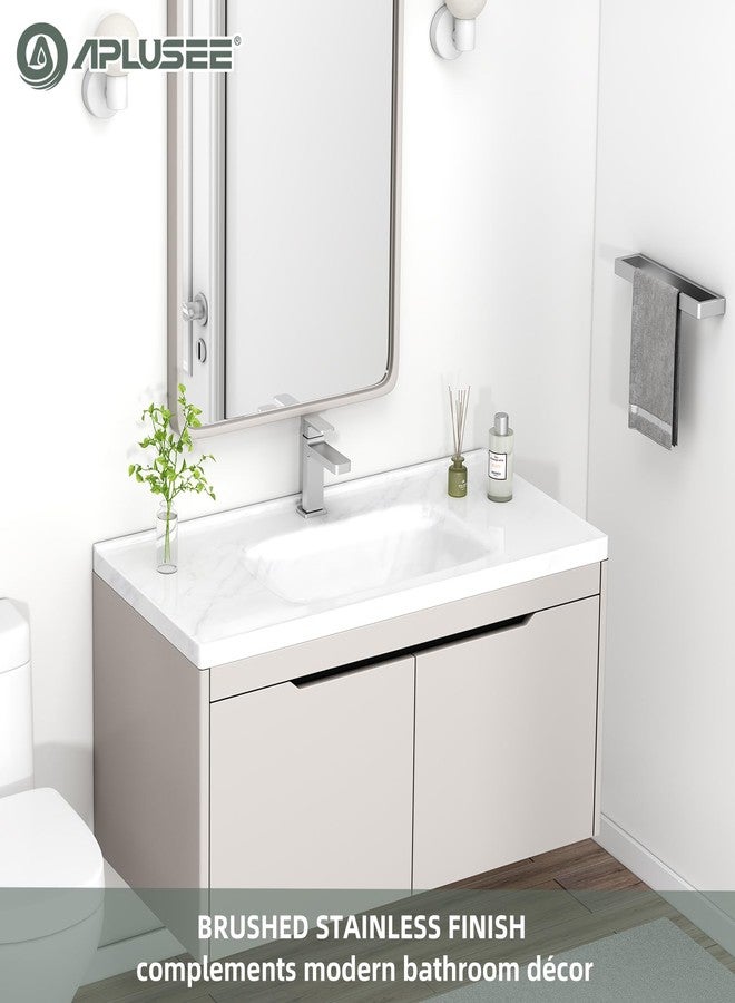 APLusee Towel Holder Brushed Nickel 304 Stainless Steel, Rustproof & Heavy-Duty, 11.7 Inches Secure Wall Mounted bar, Ideal for Hand Towels & Bath Towels - Image 3