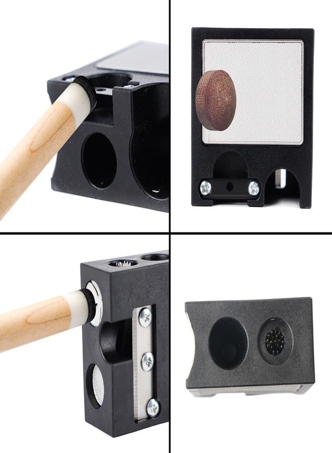 MUZOCT 11 in 1 Plastic Pool Cue Tip Repair Tool, Pool Cue Accessories for Replacement and Shaping Cue Tips Stick Black - Image 5