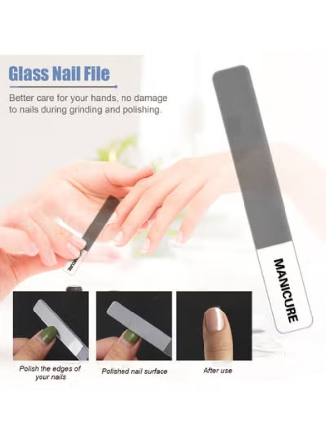 KHAJUL 16 PCS Professional Manicure Nail Clippers Set,  Stainless Steel Nail Care Tools, Grooming Kit with Luxurious Travel Leather Case (Blue) - Image 3