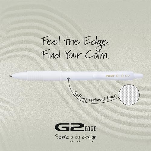 PILOT G2 Premium Gel Roller Pens, Edge White Pen, Sensory Writing Experience, Fine Point 0.7 mm, 12ct Box - Ideal for School, Journaling & Office Writing - Image 2