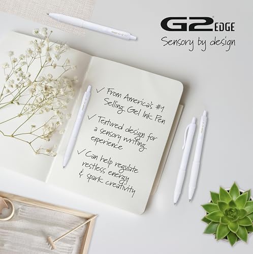 PILOT G2 Premium Gel Roller Pens, Edge White Pen, Sensory Writing Experience, Fine Point 0.7 mm, 12ct Box - Ideal for School, Journaling & Office Writing - Image 3