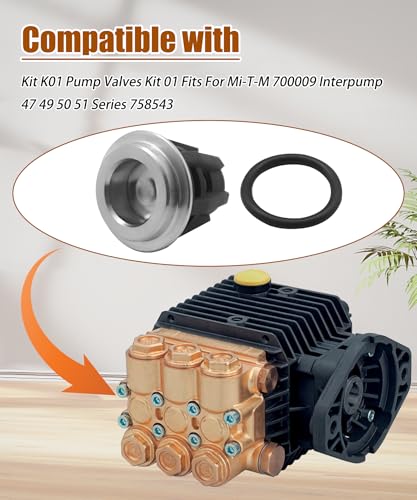 GIBACAD 6PCS Pressure Washer Check Valve Kit Fits For MiTM 700009 Inter Pump 47 49 50 51 Series 758543758543 36703201 Kit01 K01 - Image 3