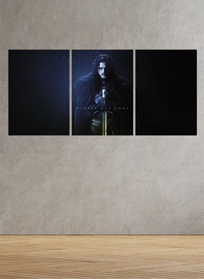 Marktna Decorative Wall Art Painting with Game of Thrones Series Design 3 Pieces Size 120x60cm - Image 1
