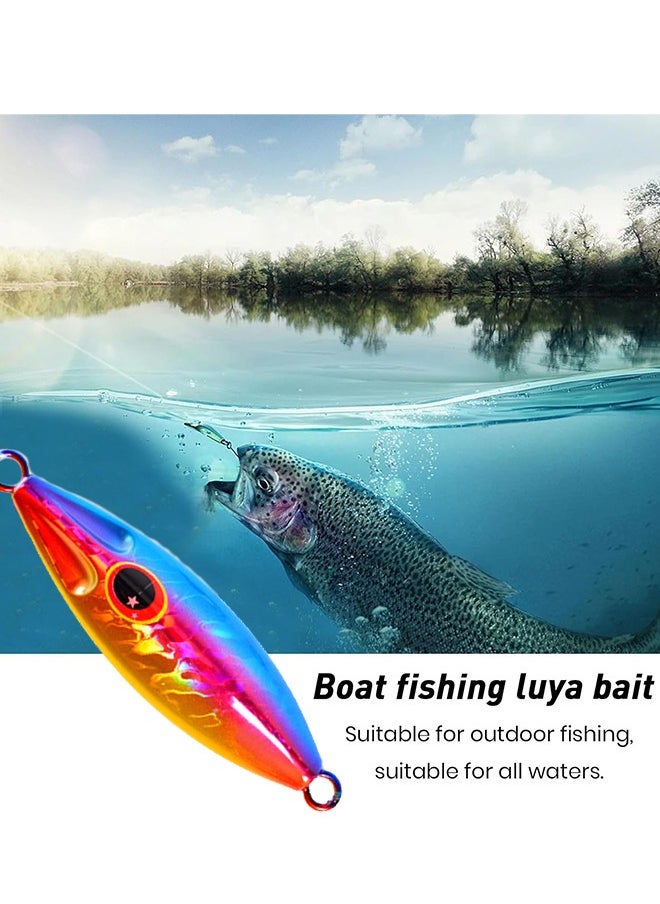 Beauenty 1 PC Slow Fall Pitch Fishing Lures Sinking Lead Metal Flat Jigs Jigging Baits for Saltwater Fishing (100g)  - Image 4