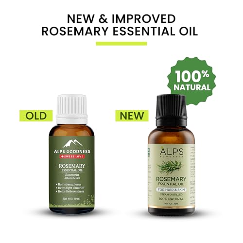 Alps Goodness Rosemary Essential Oil for Hair Growth, Skin Care & Aromatherapy | Pure & Natural | Steam Distilled | Nourishes Roots | Enhances Volume & Shine | 1.01 Fl Oz/30ml - Image 2