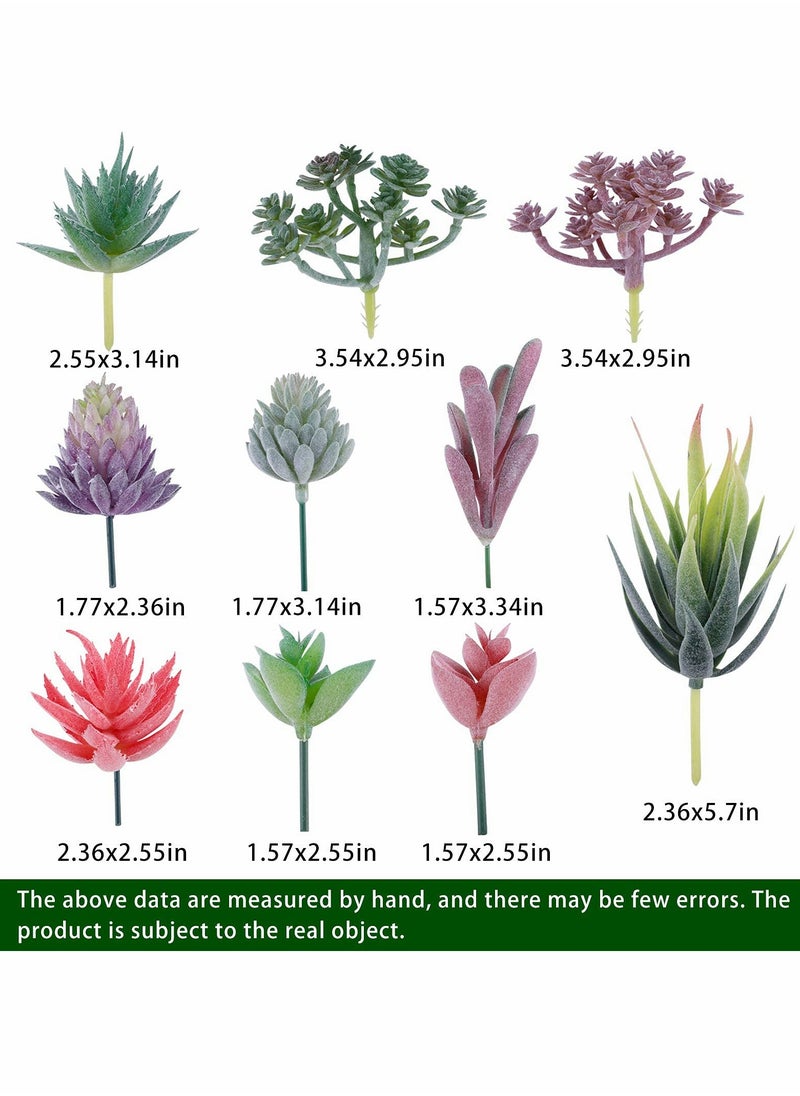Excefore - Artificial Flocked Succulents Mini Fake Succulent Plants Faux Premium Decor for DIY Crafting Home Floral Wall Garden Arrangement Office Decoration (Unpotted) - 20pcs - Image 1