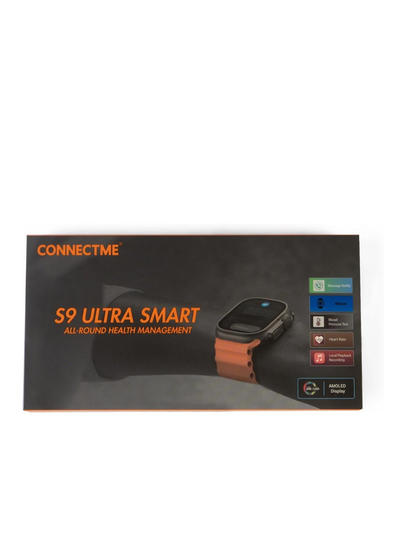 ConnectME - ConnectME S9 Ultra Smart Smart Watch, 49 mm Screen Size, Orange - Image 1