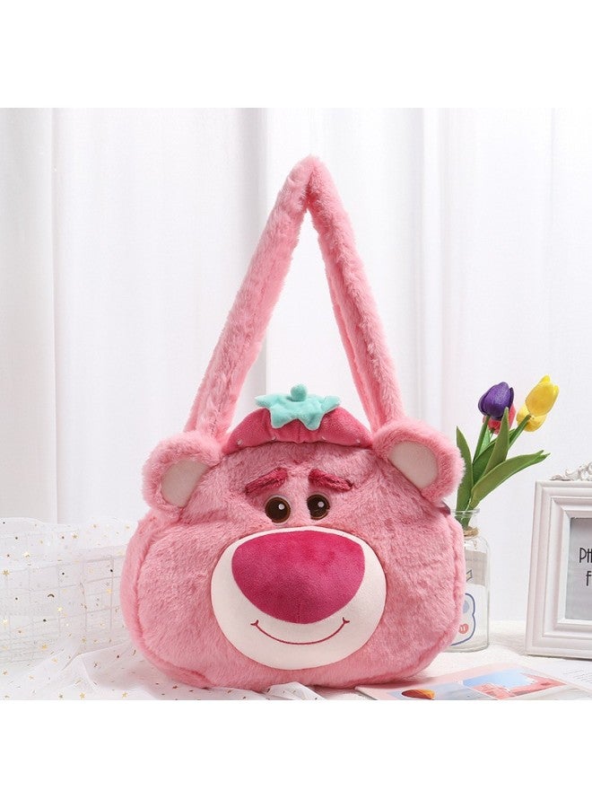 Disney Genuine Strawberry Bear Berry Day Happy Shoulder Bag Cute Handbag Autumn And Winter Plush Schoolbag Gift-Color:29*12*23cm Strawberry Bear "berry" Day Happy Tote Bag-Height:See Description Of Color - Image 3